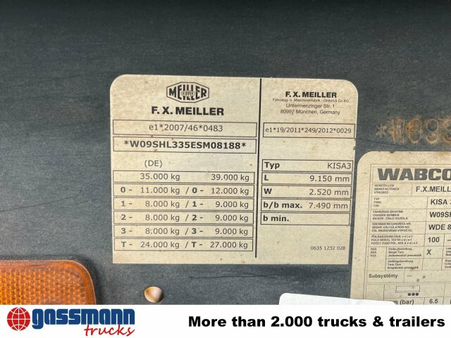 Meiller MHPS 12/27, Stahlmulde ca. 26m³, Liftachse - Tipvogn sættevogn: billede 2 Meiller MHPS 12/27, Stahlmulde ca. 26m³, Liftachse - Tipvogn sættevogn: billede 2