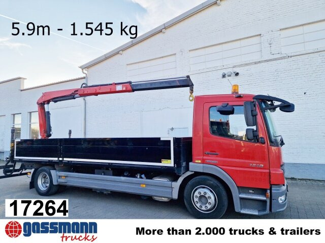 Mercedes-Benz 1218 L 4x2, Fassi Kran F 95A21 5.9m-1.545 kg, - Lastbil med lad, Lastbil med kran: billede 1 Mercedes-Benz 1218 L 4x2, Fassi Kran F 95A21 5.9m-1.545 kg, - Lastbil med lad, Lastbil med kran: billede 1