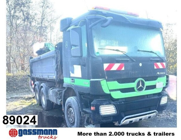 Mercedes-Benz Actros 3341 K 6x4, Bormatik links, Heckkran Penz - Tipvogn lastbil, Lastbil med kran: billede 1 Mercedes-Benz Actros 3341 K 6x4, Bormatik links, Heckkran Penz - Tipvogn lastbil, Lastbil med kran: billede 1