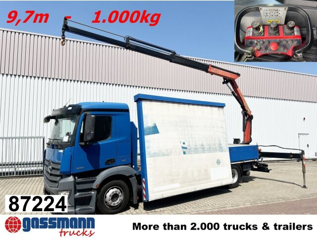 Mercedes-Benz Antos 1836 L 4x2, Glastransporter, Heckkran - Lastbil med lad, Lastbil med kran: billede 1 Mercedes-Benz Antos 1836 L 4x2, Glastransporter, Heckkran - Lastbil med lad, Lastbil med kran: billede 1