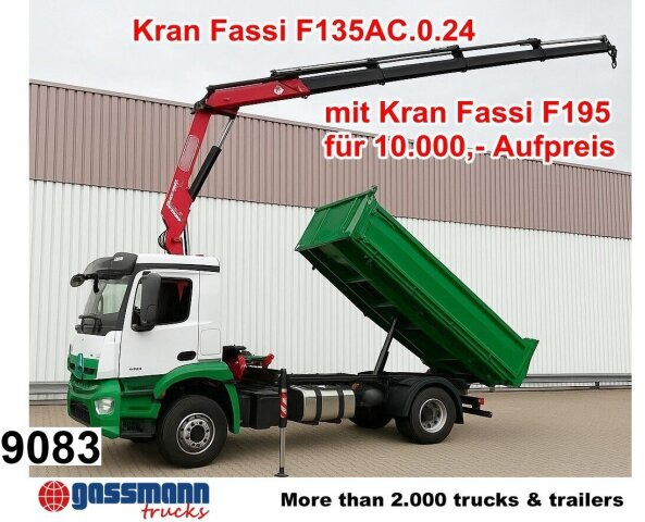 Mercedes-Benz Arocs 1840 K 4x2, MultimediaCockpit, - Tipvogn lastbil, Lastbil med kran: billede 1 Mercedes-Benz Arocs 1840 K 4x2, MultimediaCockpit, - Tipvogn lastbil, Lastbil med kran: billede 1