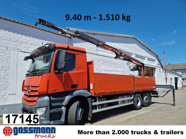 Mercedes-Benz Arocs 2545 L/6x2/4, Atlas Kran, 145.2-A19 VB, - Lastbil med lad, Lastbil med kran: billede 1 Mercedes-Benz Arocs 2545 L/6x2/4, Atlas Kran, 145.2-A19 VB, - Lastbil med lad, Lastbil med kran: billede 1