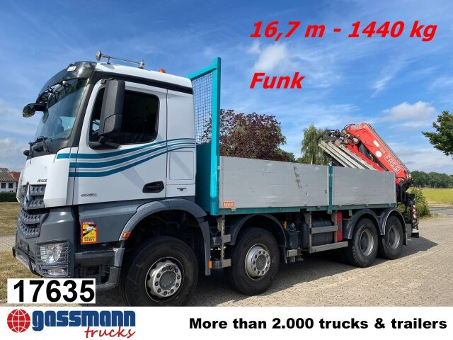 Mercedes-Benz Arocs 4151 K 8x4, Fassi Heckkran F 365 RA. 2.26 - Lastbil med lad, Lastbil med kran: billede 1 Mercedes-Benz Arocs 4151 K 8x4, Fassi Heckkran F 365 RA. 2.26 - Lastbil med lad, Lastbil med kran: billede 1