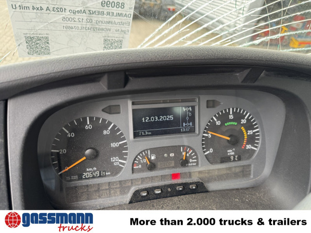 Mercedes-Benz Atego 1023 A 4x4, Einzelbereifung, Heckkran - Lastbil chassis, Lastbil med kran: billede 2 Mercedes-Benz Atego 1023 A 4x4, Einzelbereifung, Heckkran - Lastbil chassis, Lastbil med kran: billede 2