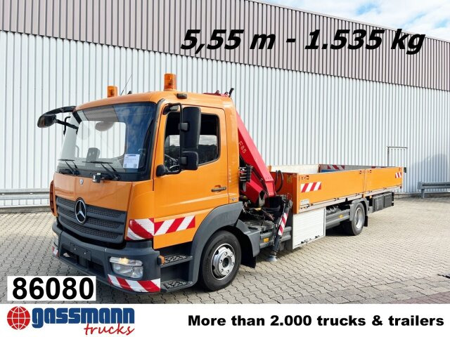 Mercedes-Benz Atego 1023 L 4x2 mit Kran Fassi F85B.0.21 - Lastbil med lad, Lastbil med kran: billede 1 Mercedes-Benz Atego 1023 L 4x2 mit Kran Fassi F85B.0.21 - Lastbil med lad, Lastbil med kran: billede 1