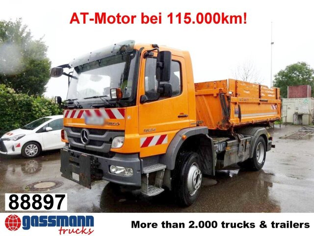 Mercedes-Benz Atego 1624 AK 4x4, AT-Motor, - Tipvogn lastbil, Lastbil med kran: billede 1 Mercedes-Benz Atego 1624 AK 4x4, AT-Motor, - Tipvogn lastbil, Lastbil med kran: billede 1