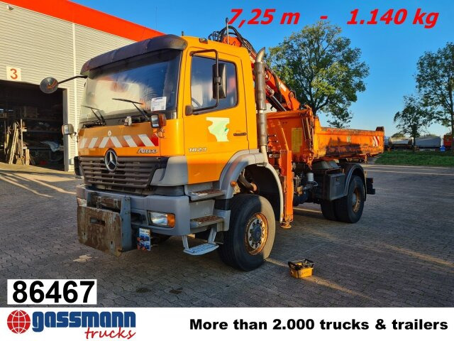 Mercedes-Benz Atego 1823 AK 4x4 mit Kran Atlas 85.2, Funk, - Tipvogn lastbil, Lastbil med kran: billede 1 Mercedes-Benz Atego 1823 AK 4x4 mit Kran Atlas 85.2, Funk, - Tipvogn lastbil, Lastbil med kran: billede 1