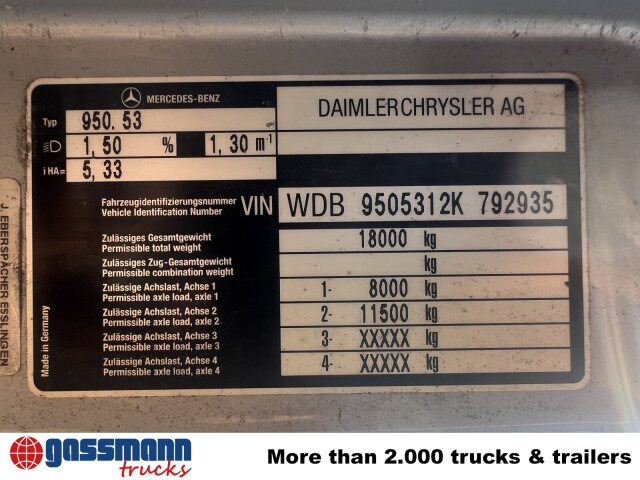 Mercedes-Benz Atego 1828 L 4x2, Rechtslenker, - Lastbil chassis: billede 4 Mercedes-Benz Atego 1828 L 4x2, Rechtslenker, - Lastbil chassis: billede 4