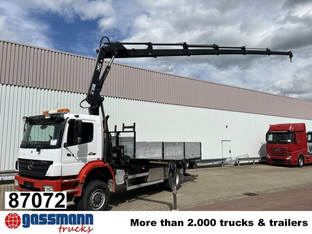 Mercedes-Benz Axor 1828 A 4x4 mit Kran Hiab XS 166 E-5 - Lastbil med lad, Lastbil med kran: billede 1 Mercedes-Benz Axor 1828 A 4x4 mit Kran Hiab XS 166 E-5 - Lastbil med lad, Lastbil med kran: billede 1