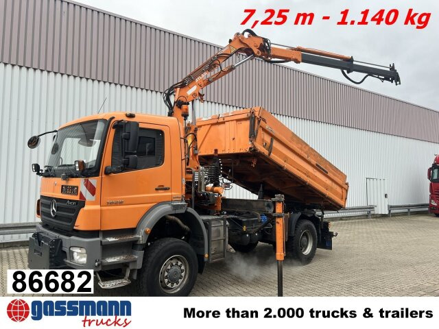 Mercedes-Benz Axor 1829 AK 4x4 mit Kran Atlas AK 85.2 - Tipvogn lastbil, Lastbil med kran: billede 1 Mercedes-Benz Axor 1829 AK 4x4 mit Kran Atlas AK 85.2 - Tipvogn lastbil, Lastbil med kran: billede 1