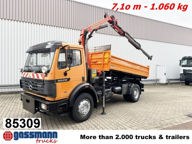Mercedes-Benz SK II 1820/24 K 4x2, Winterdienstaustattung, - Tipvogn lastbil, Lastbil med kran: billede 1 Mercedes-Benz SK II 1820/24 K 4x2, Winterdienstaustattung, - Tipvogn lastbil, Lastbil med kran: billede 1