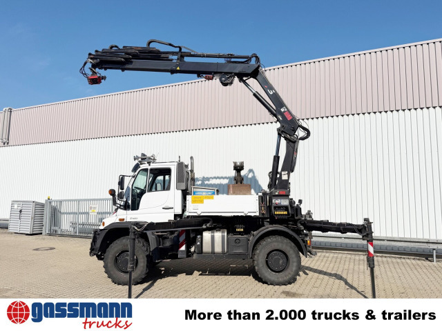 Unimog U400 4x4, Frontzapfwelle, Heckkran Hiab XS - Lastbil med lad, Lastbil med kran: billede 5 Unimog U400 4x4, Frontzapfwelle, Heckkran Hiab XS - Lastbil med lad, Lastbil med kran: billede 5