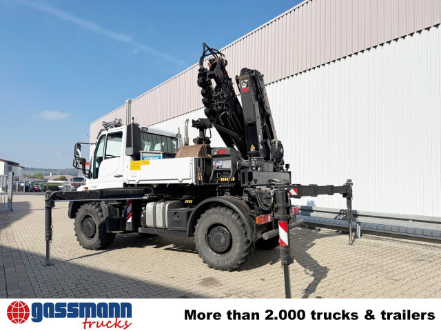 Unimog U400 4x4, Frontzapfwelle, Heckkran Hiab XS - Lastbil med lad, Lastbil med kran: billede 3 Unimog U400 4x4, Frontzapfwelle, Heckkran Hiab XS - Lastbil med lad, Lastbil med kran: billede 3