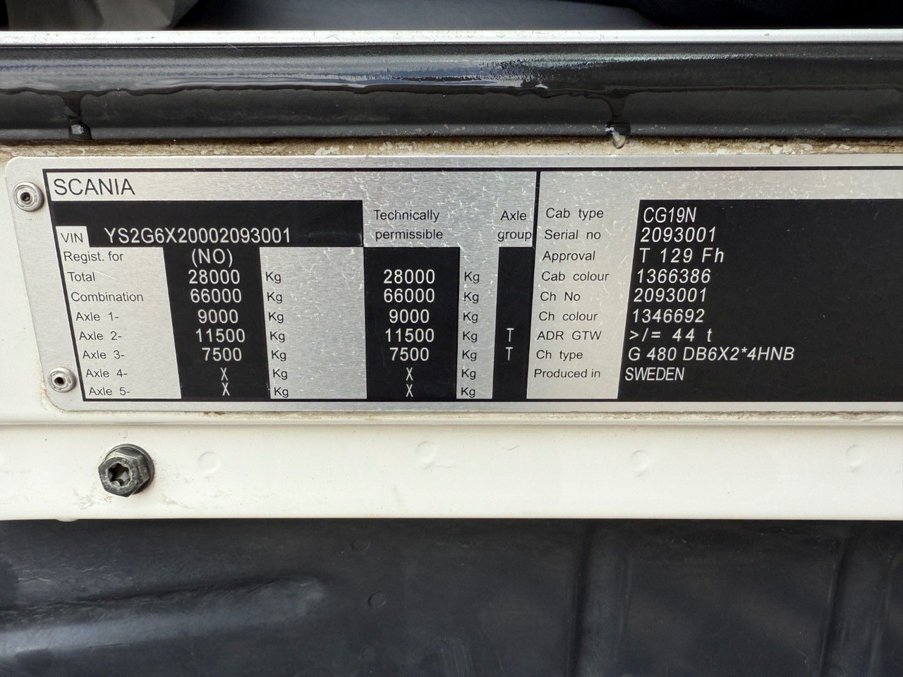 Lastbil chassis Scania G480 6x2*4 ADR Chassis / Fahrgestell / Retarder: billede 17 Lastbil chassis Scania G480 6x2*4 ADR Chassis / Fahrgestell / Retarder: billede 17