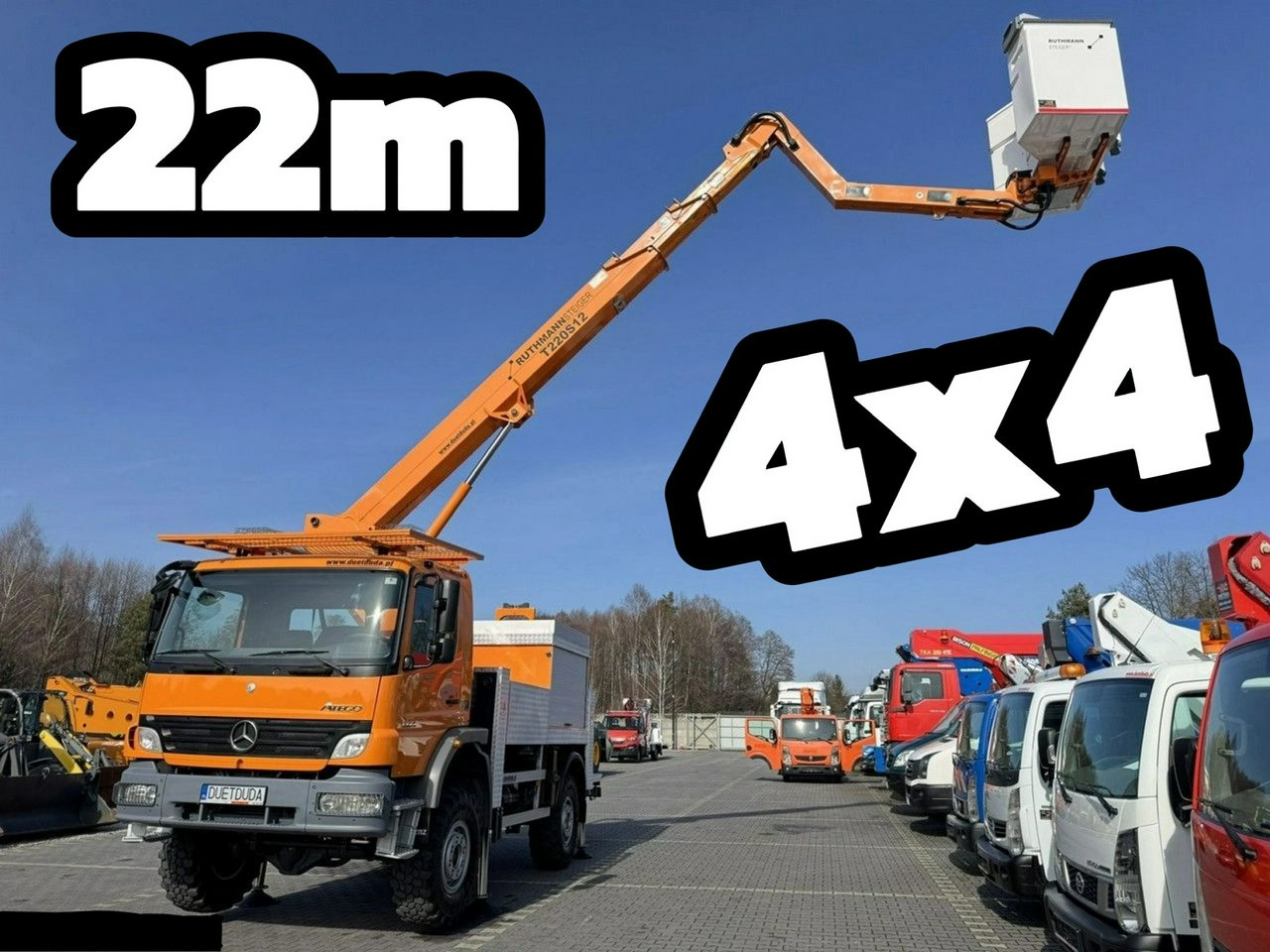 Mercedes Atego 1324 4x4 Zwyżka RUTHMANN STEIGER T220S12 Podnośnik Koszowy - Lastbil med mandskabslift: billede 1 Mercedes Atego 1324 4x4 Zwyżka RUTHMANN STEIGER T220S12 Podnośnik Koszowy - Lastbil med mandskabslift: billede 1