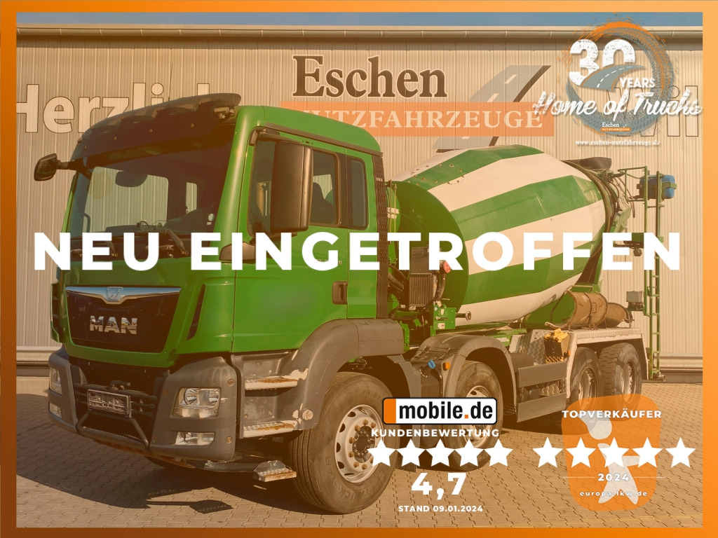 MAN TGS 32.360 8x4 BB / 9 m³ Stetter-Aufbau - Betonbil: billede 1 MAN TGS 32.360 8x4 BB / 9 m³ Stetter-Aufbau - Betonbil: billede 1