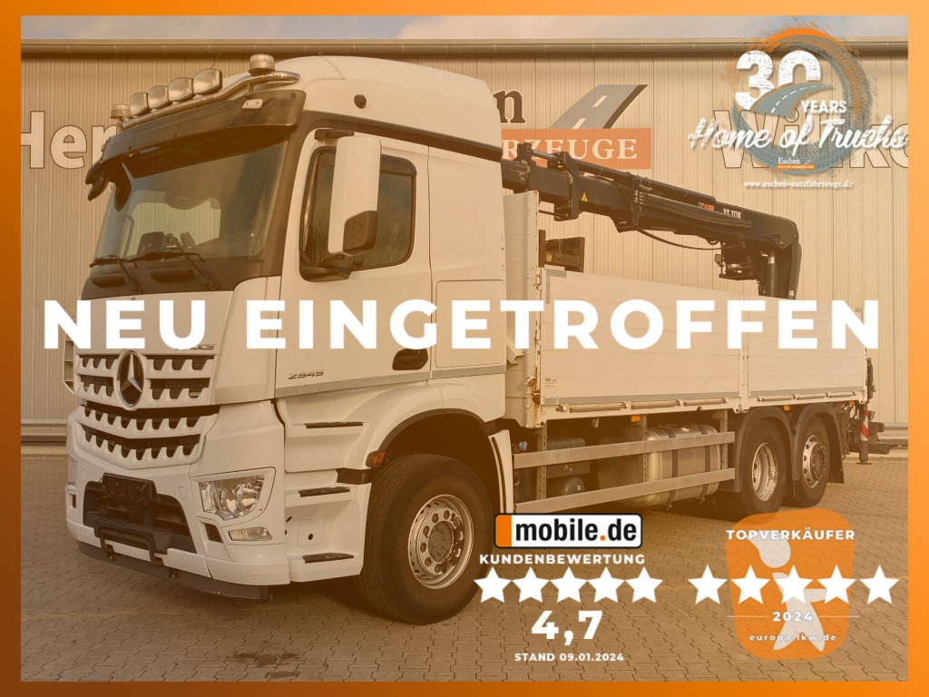 Mercedes-Benz 2545 L 6x2 Arocs / HIAB 177 K Pro Kran - Lastbil med lad, Lastbil med kran: billede 1 Mercedes-Benz 2545 L 6x2 Arocs / HIAB 177 K Pro Kran - Lastbil med lad, Lastbil med kran: billede 1