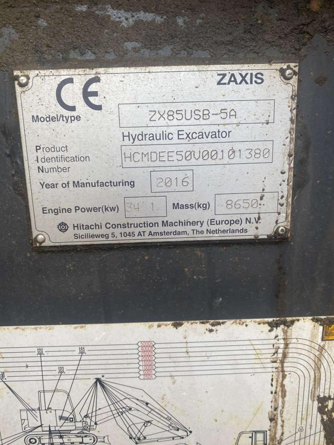 Hitachi ZX85USB-5A - Bæltegravemaskine: billede 5 Hitachi ZX85USB-5A - Bæltegravemaskine: billede 5