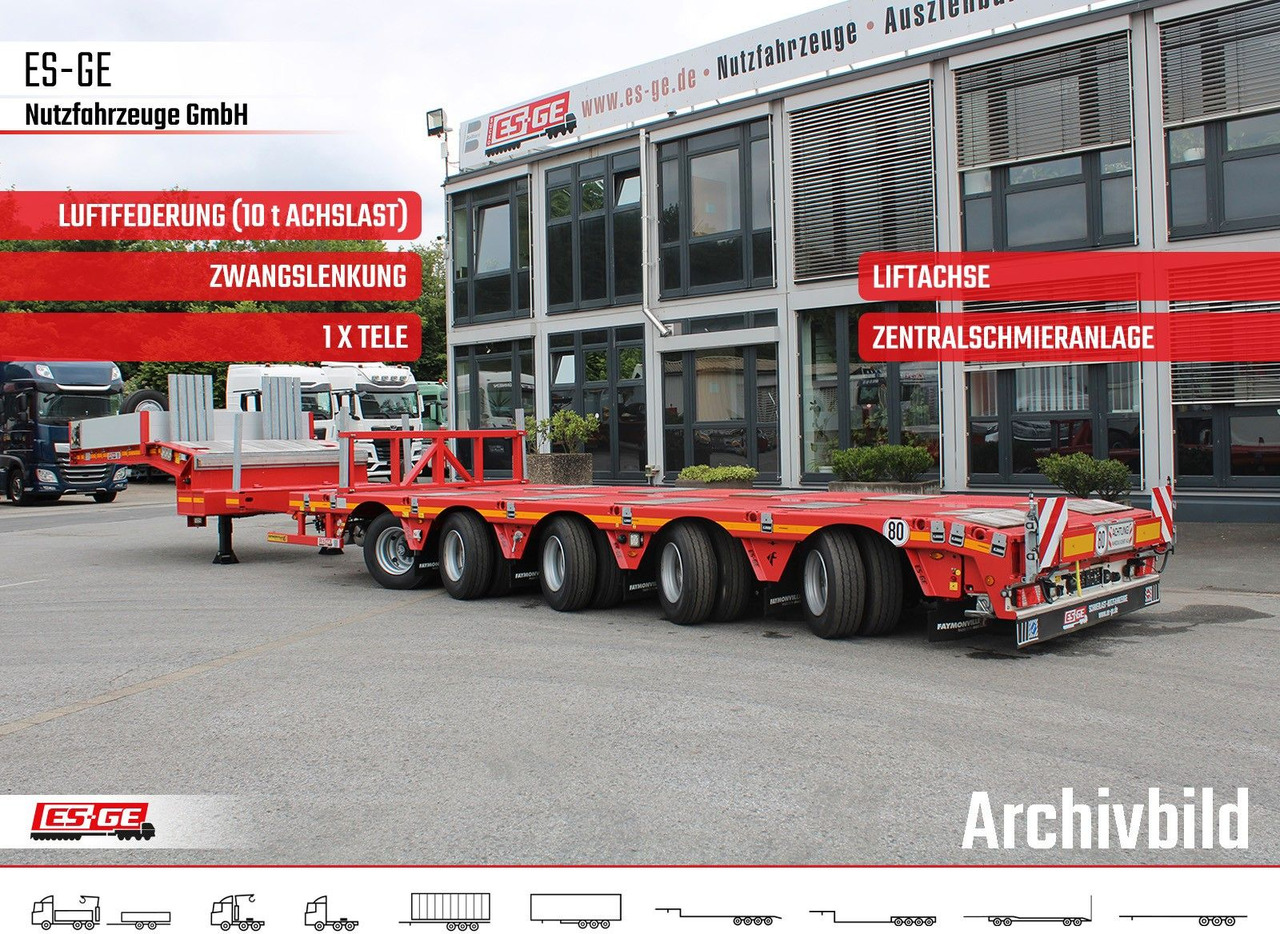 Faymonville Multimax Satteltieflader - hydr. gelenkt - Nedbygget platform sættevogn: billede 1 Faymonville Multimax Satteltieflader - hydr. gelenkt - Nedbygget platform sættevogn: billede 1