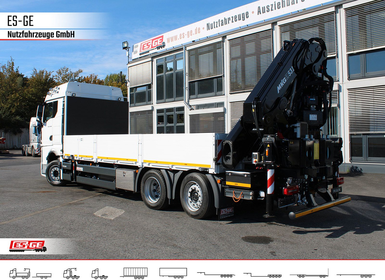 MAN TGX 26.480 6x2-4 LL, MKG-Ladekran HLK531 a5 - Lastbil med lad, Lastbil med kran: billede 2 MAN TGX 26.480 6x2-4 LL, MKG-Ladekran HLK531 a5 - Lastbil med lad, Lastbil med kran: billede 2