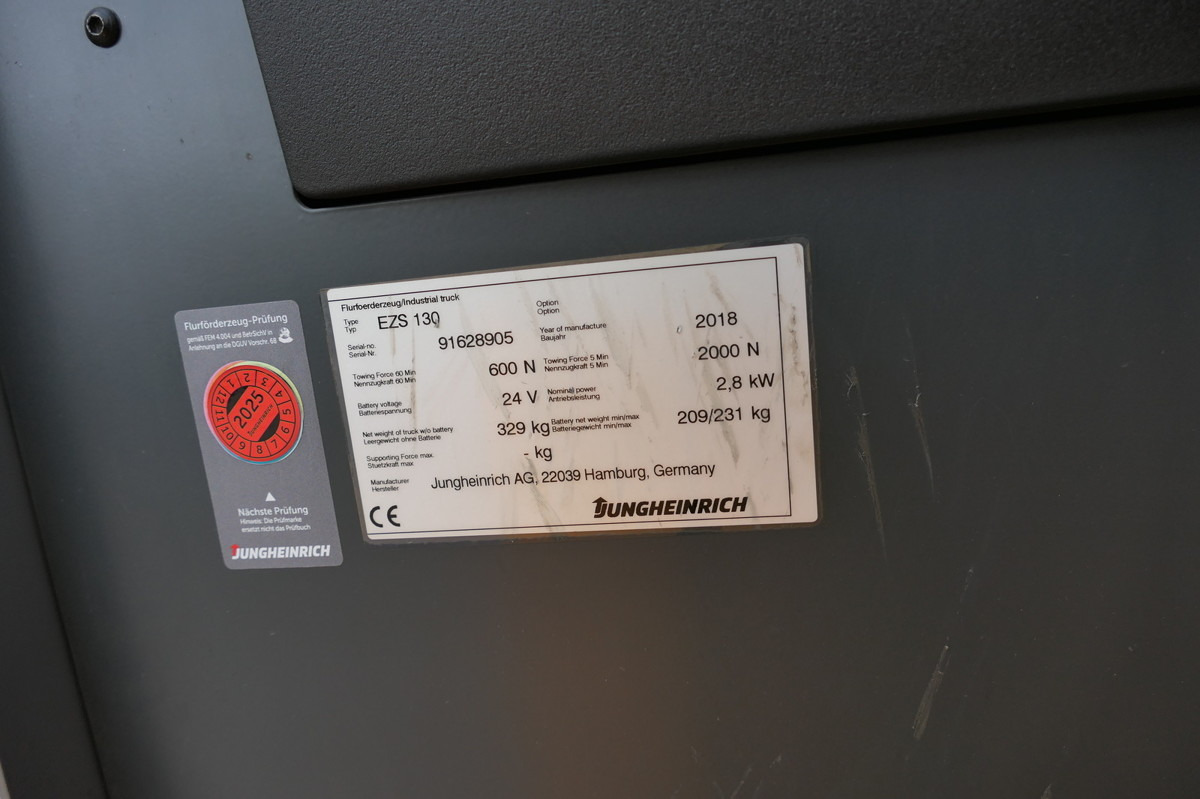 Elektrisk trækker JUNGHEINRICH EZS 130 Schlepper Batterie 06/2021: billede 8 Elektrisk trækker JUNGHEINRICH EZS 130 Schlepper Batterie 06/2021: billede 8