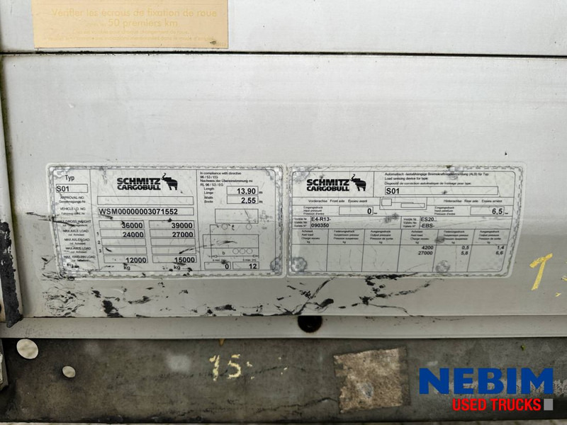 Schmitz Cargobull SCS24/L-13.62 EB - Pritsche Plane / Sliding roof - Gardintrailer: billede 4 Schmitz Cargobull SCS24/L-13.62 EB - Pritsche Plane / Sliding roof - Gardintrailer: billede 4