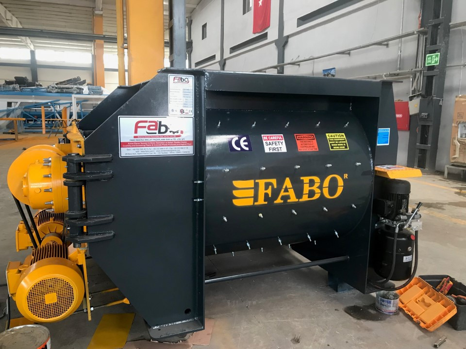 FABO twin shaft mixer - Betonblander: billede 1 FABO twin shaft mixer - Betonblander: billede 1