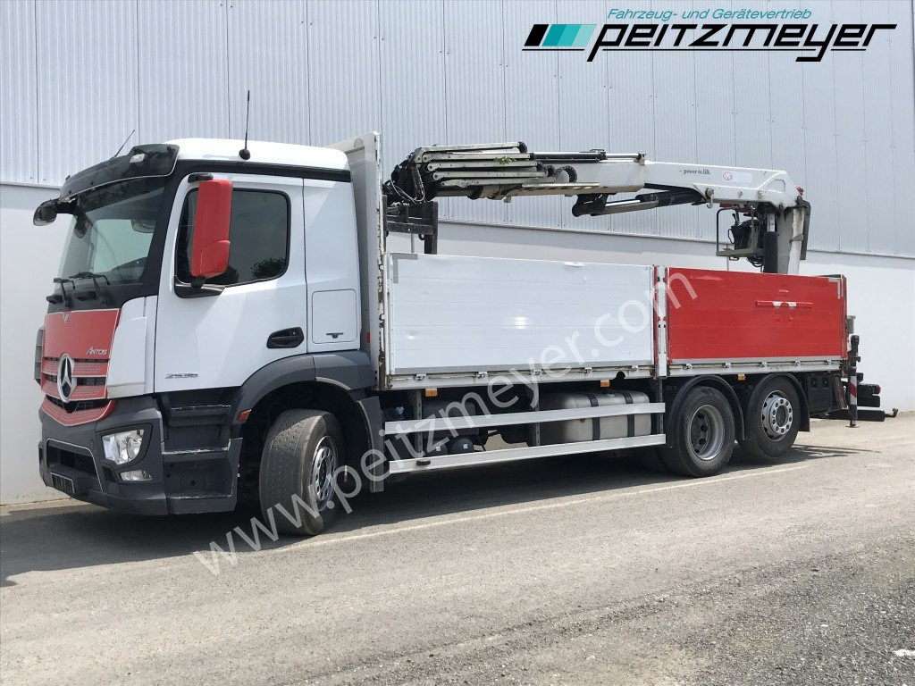 MERCEDES-BENZ Antos 2536 LL Pritsche HMF 2110-L5 5 fach Ausschub mit Steinzange - Lastbil med lad, Lastbil med kran: billede 1 MERCEDES-BENZ Antos 2536 LL Pritsche HMF 2110-L5 5 fach Ausschub mit Steinzange - Lastbil med lad, Lastbil med kran: billede 1