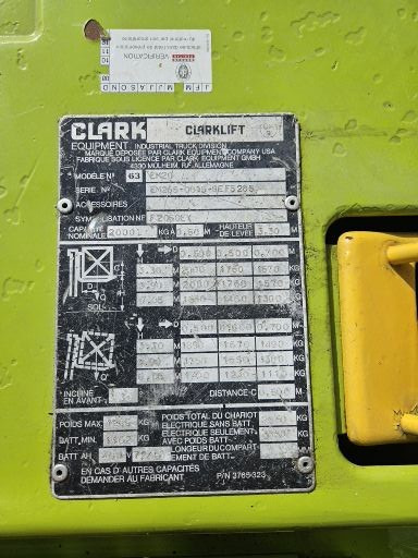 Clarke EM20 - El gaffeltruck: billede 2 Clarke EM20 - El gaffeltruck: billede 2