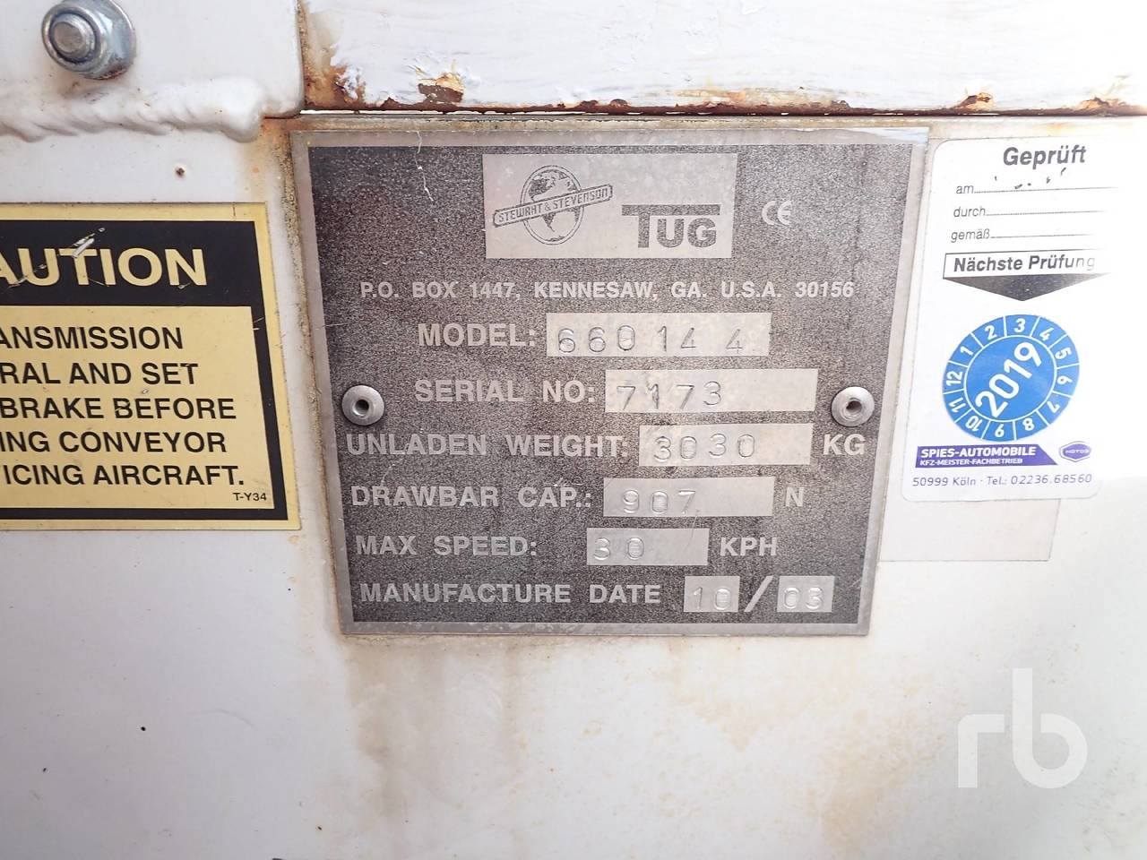 STEWART STEVENSON TUG Beltloader TUG 660-144 - Transportbånd til fly: billede 3 STEWART STEVENSON TUG Beltloader TUG 660-144 - Transportbånd til fly: billede 3