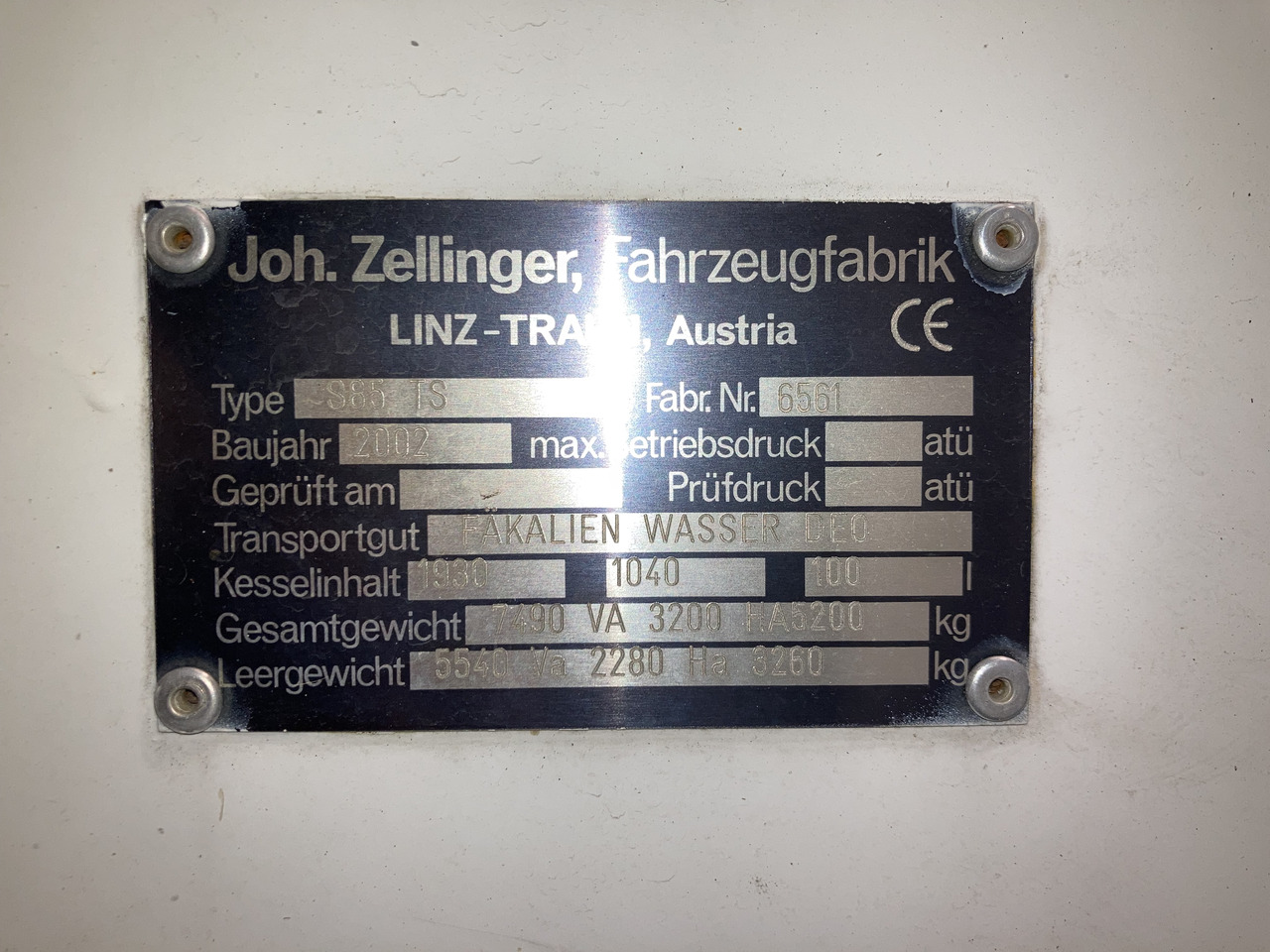 Zellinger Toilet truck TSU - Udstyr til toiletservicering: billede 5 Zellinger Toilet truck TSU - Udstyr til toiletservicering: billede 5