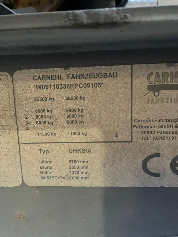 CARNEHL CARNEHL Kippauflieger Kippauflieger CHKS / A - Tipvogn sættevogn: billede 5 CARNEHL CARNEHL Kippauflieger Kippauflieger CHKS / A - Tipvogn sættevogn: billede 5