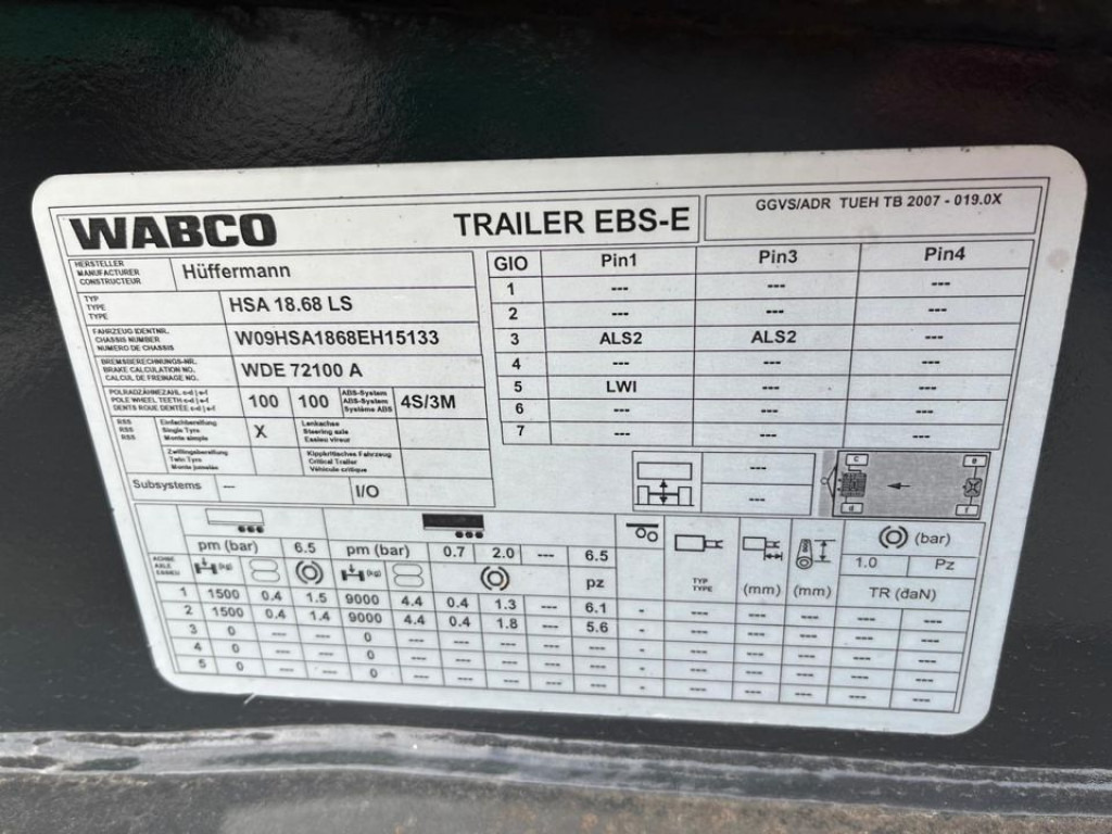 Kroghejsvogn/ Skip loader anhænger HUEFFERMANN 2-achs Abrollanhänger Containeranhänger HSA 18.70: billede 7 Kroghejsvogn/ Skip loader anhænger HUEFFERMANN 2-achs Abrollanhänger Containeranhänger HSA 18.70: billede 7
