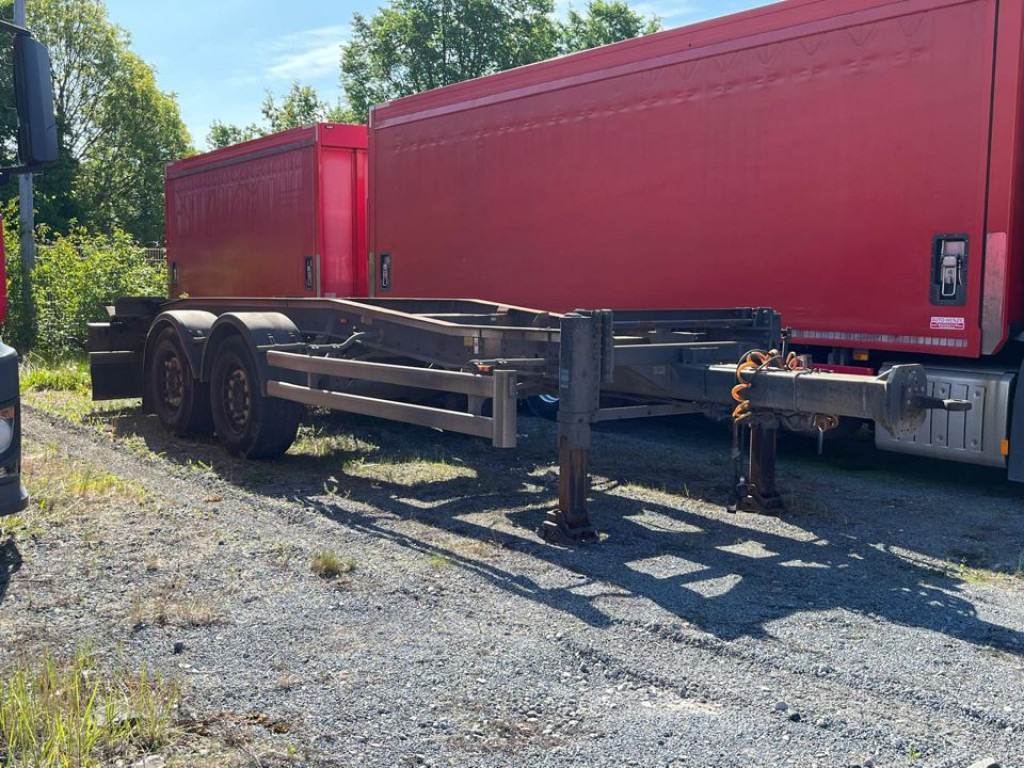 HUEFFERMANN Tandemanhänger HTA 1877 Containeranhänger - Kroghejsvogn/ Skip loader anhænger: billede 1 HUEFFERMANN Tandemanhänger HTA 1877 Containeranhänger - Kroghejsvogn/ Skip loader anhænger: billede 1