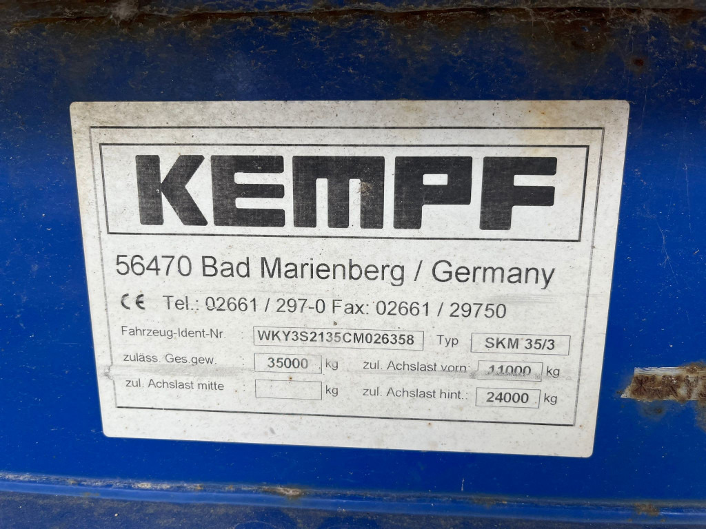 Tipvogn sættevogn KEMPF KEMPF Hinterkippmulde Kippauflieger SKM 35/3 40m³ Stahl: billede 6 Tipvogn sættevogn KEMPF KEMPF Hinterkippmulde Kippauflieger SKM 35/3 40m³ Stahl: billede 6