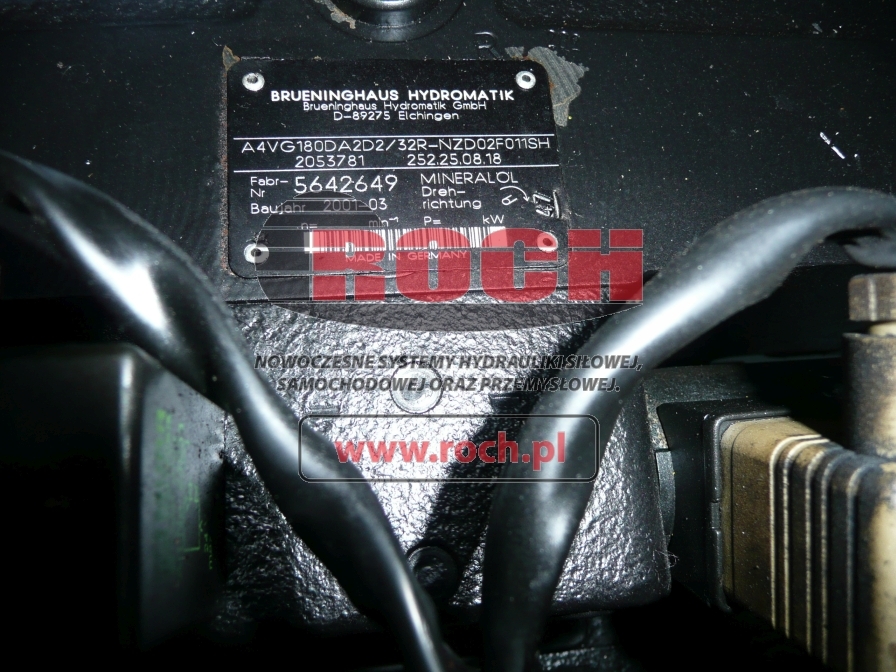 BRUENINGHAUS HYDROMATIK A4VG180DA2D2/32R-NZD02F011SH 2053781 252.25.08.18 + 104728060 P1AAN20220130401N C5C75548 - Hydraulikpumpe for Push-back traktor: billede 2 BRUENINGHAUS HYDROMATIK A4VG180DA2D2/32R-NZD02F011SH 2053781 252.25.08.18 + 104728060 P1AAN20220130401N C5C75548 - Hydraulikpumpe for Push-back traktor: billede 2