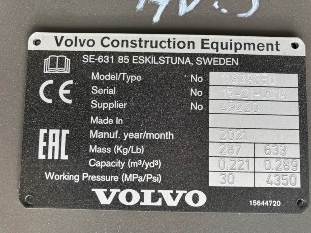 Volvo Böschungslöffel schwenkbar - Gravelæssemaskine: billede 4 Volvo Böschungslöffel schwenkbar - Gravelæssemaskine: billede 4