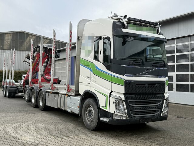 Volvo FH 510 8x4 Holztransporter Kran PENZ + Anhänger - Tømmerbil, Lastbil med kran: billede 1 Volvo FH 510 8x4 Holztransporter Kran PENZ + Anhänger - Tømmerbil, Lastbil med kran: billede 1