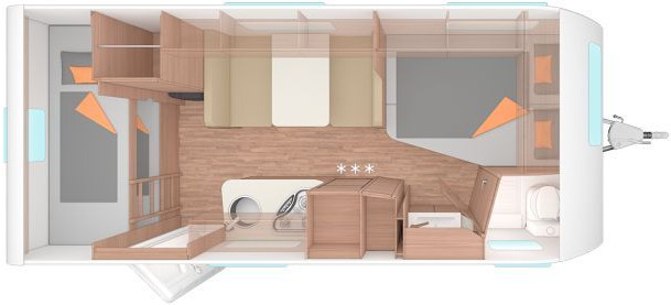 Weinsberg CaraOne 500 FDK Auflastung 1700 kg - Campingvogn: billede 2 Weinsberg CaraOne 500 FDK Auflastung 1700 kg - Campingvogn: billede 2