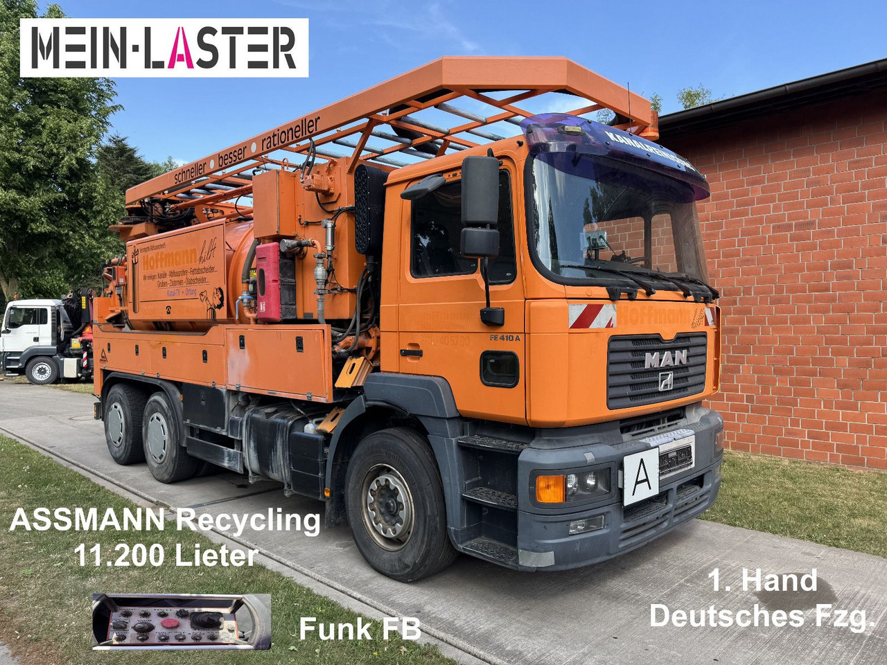 MAN FE 410 Assmann Saug HD Spüler Recycling + FB. - Slamsugemaskine: billede 1 MAN FE 410 Assmann Saug HD Spüler Recycling + FB. - Slamsugemaskine: billede 1