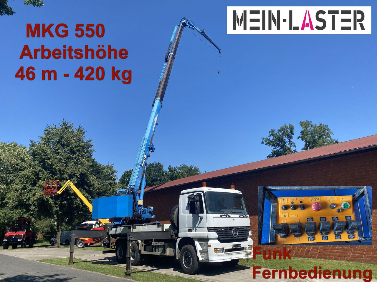 Mercedes-Benz 3335 V6 MKG 550 Ta2-a2 -46m 420 kg Funk - Lastbil med kran: billede 1 Mercedes-Benz 3335 V6 MKG 550 Ta2-a2 -46m 420 kg Funk - Lastbil med kran: billede 1