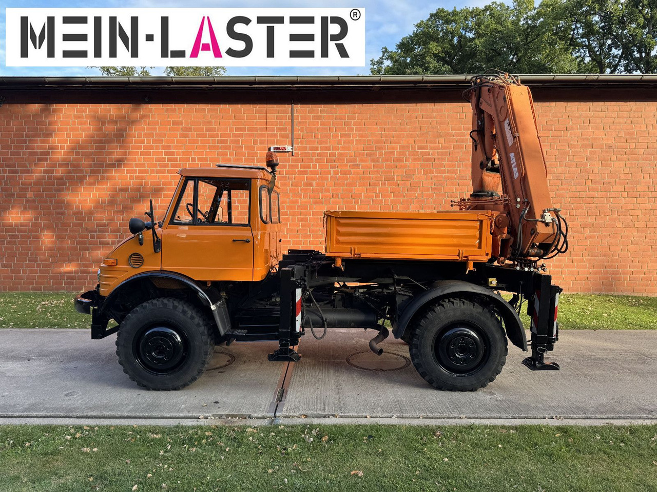 Unimog U 1100 Atlas AK 3006 nur 14.215 km-1. Hand - Lastbil med kran, Lastbil med lad: billede 4 Unimog U 1100 Atlas AK 3006 nur 14.215 km-1. Hand - Lastbil med kran, Lastbil med lad: billede 4