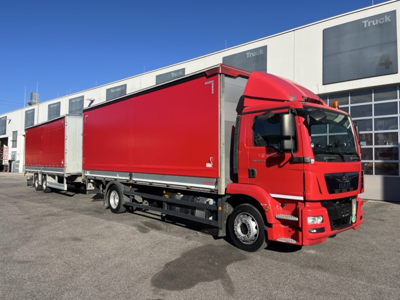 MAN TGM 18.320 4x2 BL Durchladbar - mit Tandemhänger - Lastbil med presenning: billede 1 MAN TGM 18.320 4x2 BL Durchladbar - mit Tandemhänger - Lastbil med presenning: billede 1