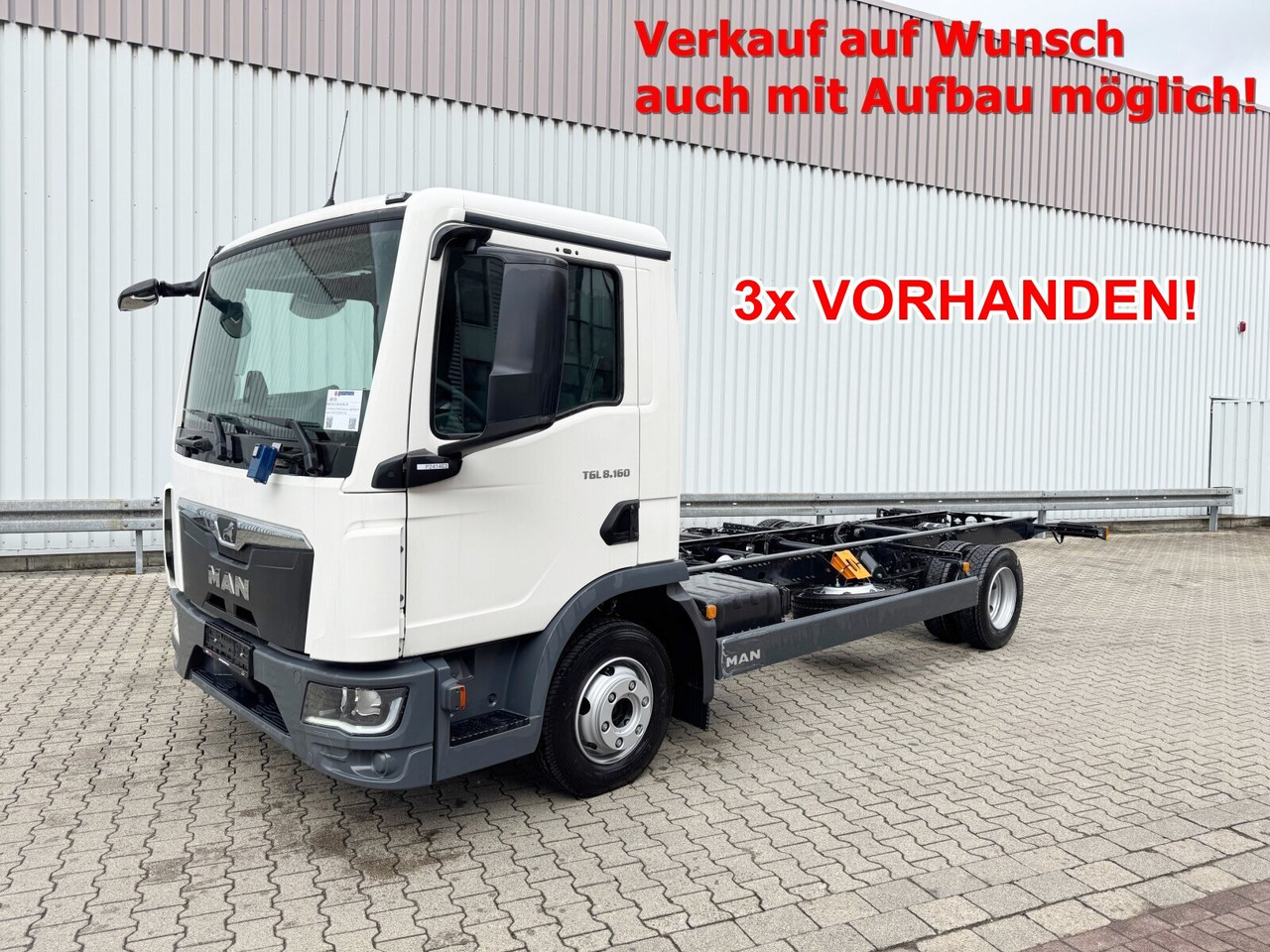 MAN TGL 8.160 4x2 BL CH TGL 8.160 4x2 BL CH, 3x VORHANDEN! - Lastbil chassis: billede 1 MAN TGL 8.160 4x2 BL CH TGL 8.160 4x2 BL CH, 3x VORHANDEN! - Lastbil chassis: billede 1