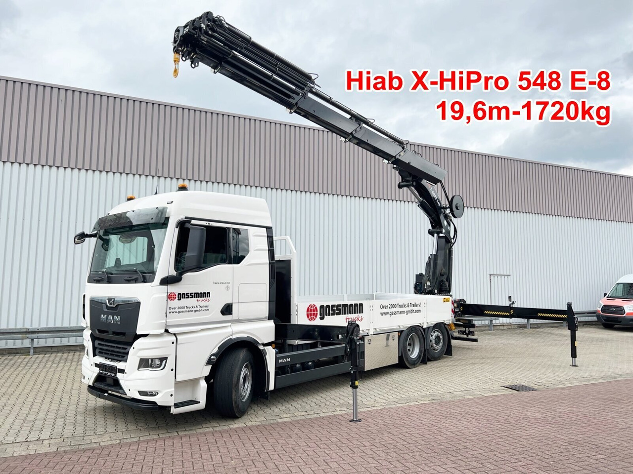MAN TGX 26.510 6x2-4 LL CH TGX 26.510 6x2-4 LL, Kran Hiab X-HiPro 548 E-8, Lenk-/Liftachse, TwistLock 20Fuß, Funk, Retarder - Lastbil med kran, Lastbil med lad: billede 1 MAN TGX 26.510 6x2-4 LL CH TGX 26.510 6x2-4 LL, Kran Hiab X-HiPro 548 E-8, Lenk-/Liftachse, TwistLock 20Fuß, Funk, Retarder - Lastbil med kran, Lastbil med lad: billede 1