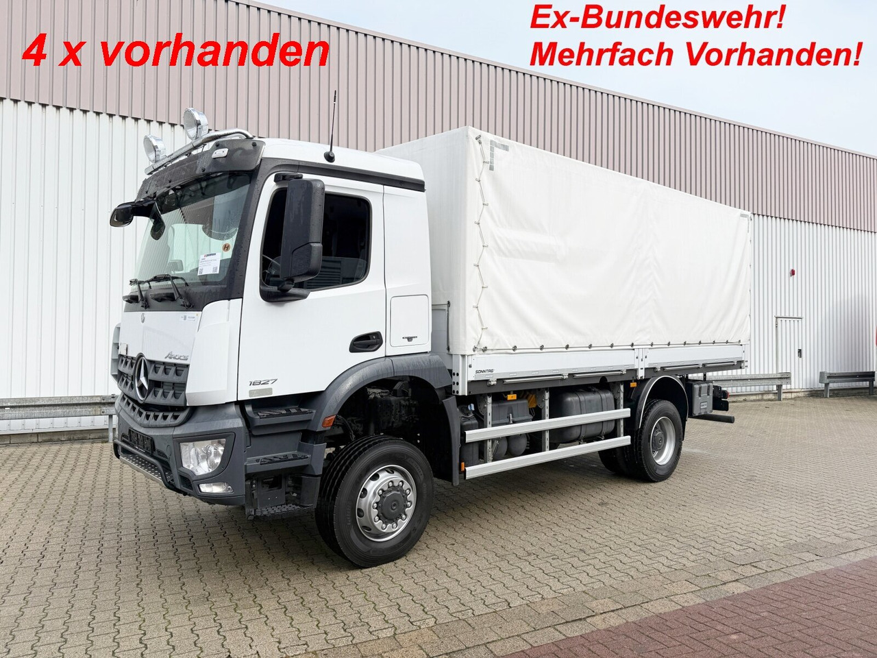 Mercedes-Benz Arocs 1827 A 4x4 Arocs 1827 A 4x4, Ex-Bundeswehr! - Lastbil med lad: billede 1 Mercedes-Benz Arocs 1827 A 4x4 Arocs 1827 A 4x4, Ex-Bundeswehr! - Lastbil med lad: billede 1