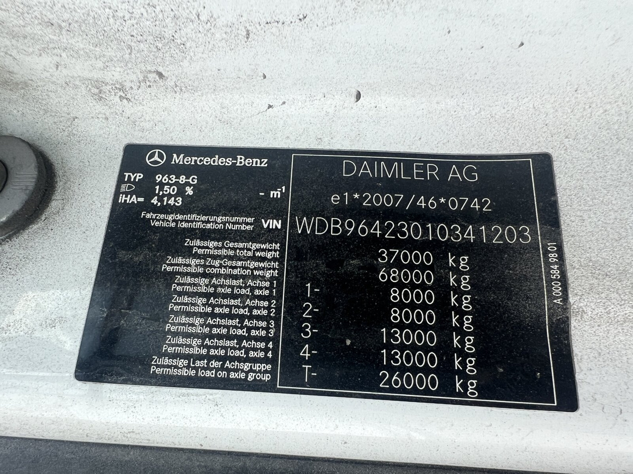 Mercedes-Benz Arocs 3253 K 8x4/4 Arocs 3253 K 8x4/4, Retarder, Stahlmulde ca. 15m³, hydr. Heckklappenöffnung - Dumper: billede 2 Mercedes-Benz Arocs 3253 K 8x4/4 Arocs 3253 K 8x4/4, Retarder, Stahlmulde ca. 15m³, hydr. Heckklappenöffnung - Dumper: billede 2