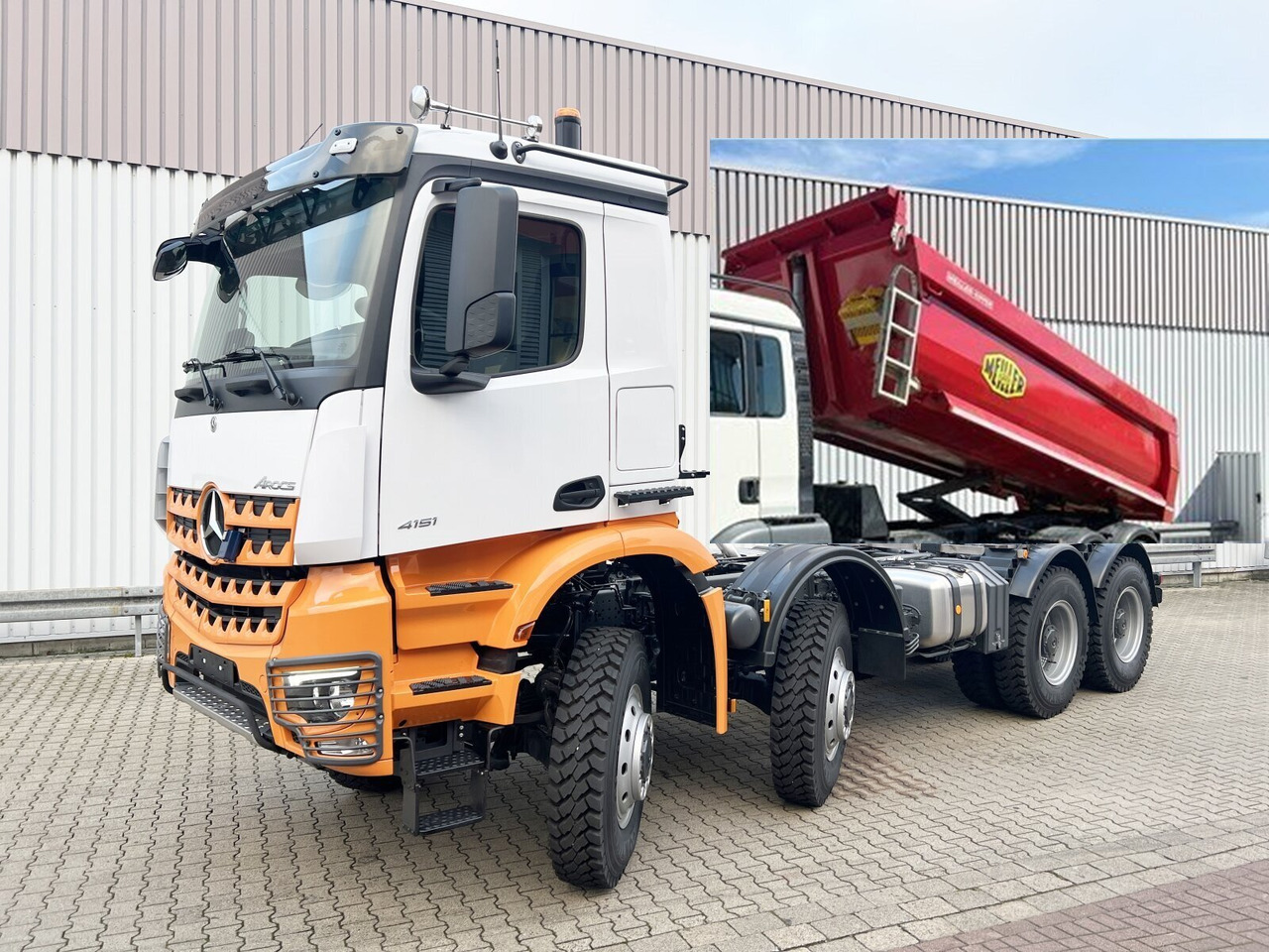 Mercedes-Benz Arocs 4151 AK 8x8/4 Arocs 4151 AK 8x8/4, Grounder, Meiller Stahlmulde 18m³ - Dumper: billede 1 Mercedes-Benz Arocs 4151 AK 8x8/4 Arocs 4151 AK 8x8/4, Grounder, Meiller Stahlmulde 18m³ - Dumper: billede 1