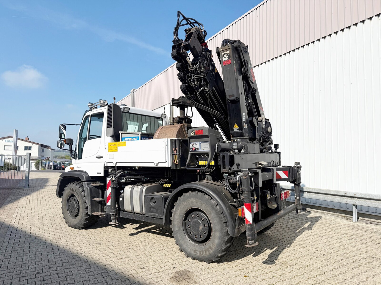 Unimog U400 4x4 U400 4x4, Frontzapfwelle, Heckkran Hiab XS 144-E4 HiDuo, Seilwinde, Funk - Mobilkran: billede 2 Unimog U400 4x4 U400 4x4, Frontzapfwelle, Heckkran Hiab XS 144-E4 HiDuo, Seilwinde, Funk - Mobilkran: billede 2
