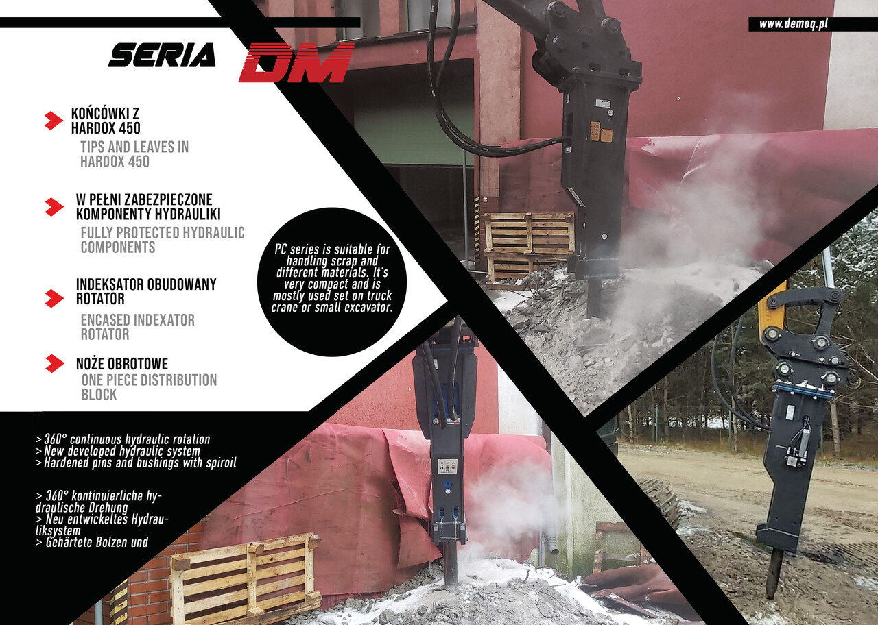 DEMOQ DM500 Hydraulic breaker 360 kg - Hydraulisk hammer for Gravemaskine: billede 2 DEMOQ DM500 Hydraulic breaker 360 kg - Hydraulisk hammer for Gravemaskine: billede 2